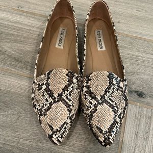 Beaded snakeskin flat